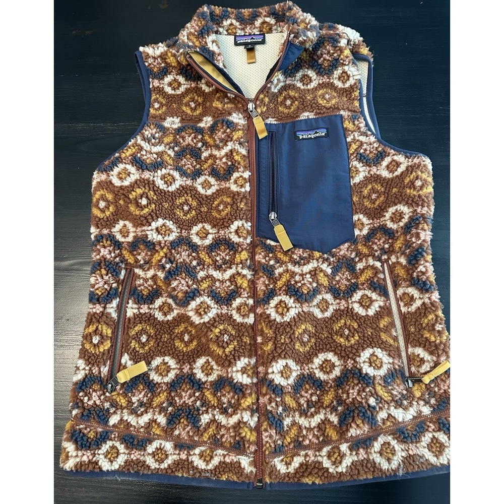 Patagonia Women's Classic Retro-X Fleece Vest Brown Tundra Sisu‎ Size Medium